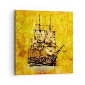 Quadro em tela - Direção Tortuga! - 70x70 cm