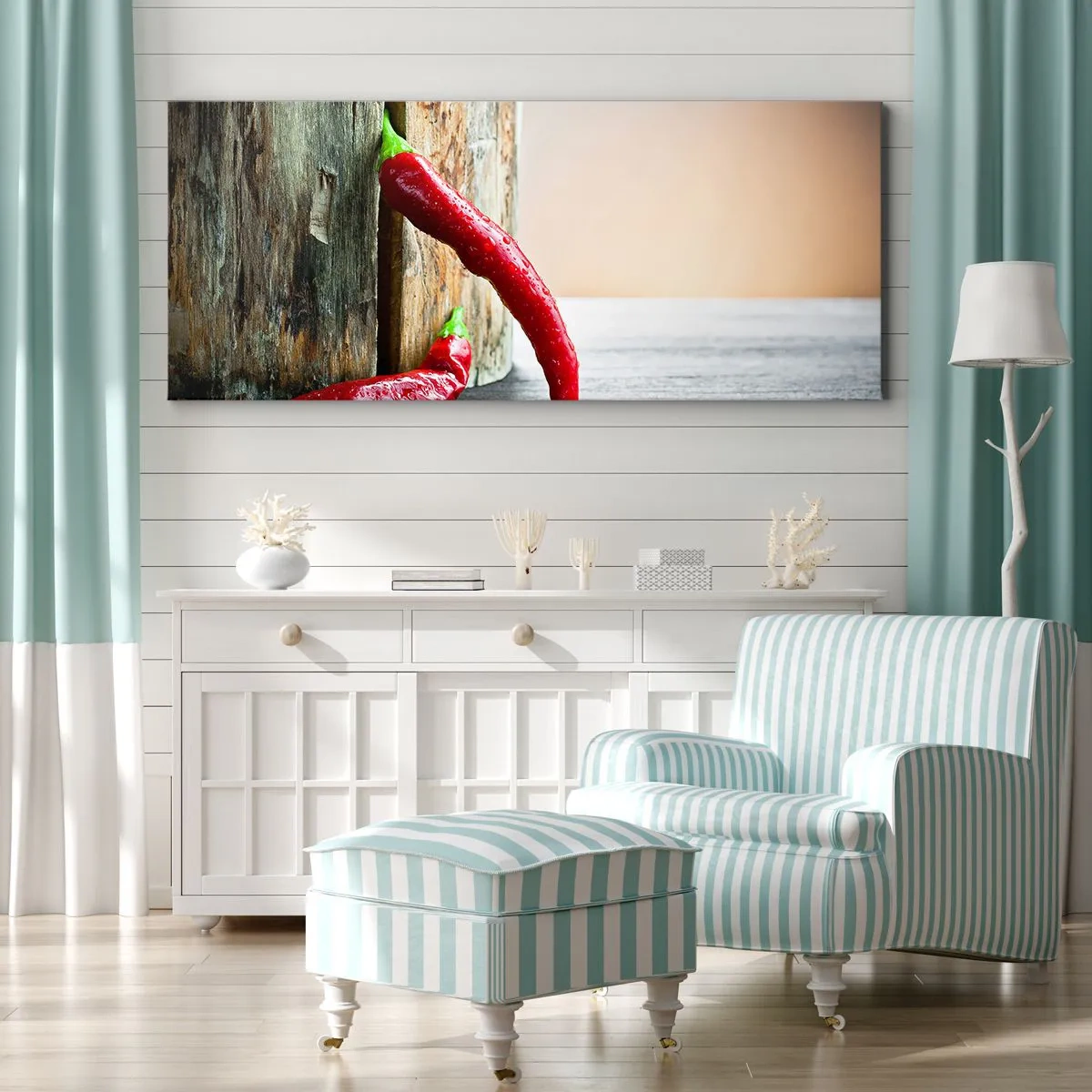 Quadro em tela - Red hot chili peppers - 120x50 cm