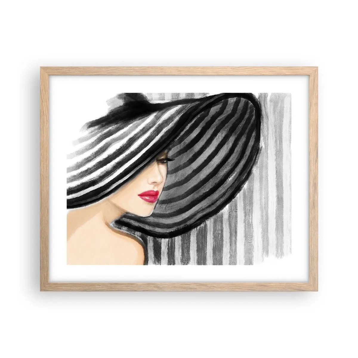 Pôster com moldura de carvalho claro - Onde encontrar-te? - 50x40 cm