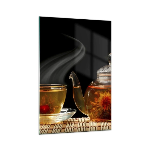 Quadro em vidro - A magia e a arte de preparar chá - 70x100 cm