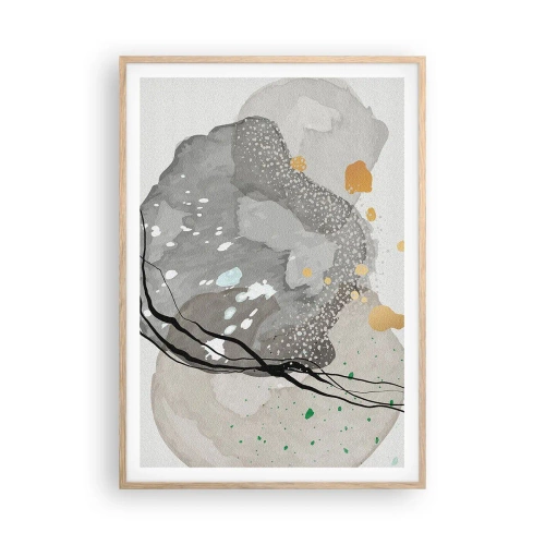 Pôster com moldura de carvalho claro - Composição orgánica - 70x100 cm