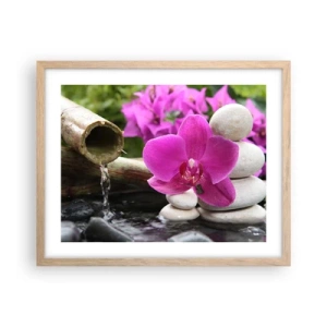 Pôster com moldura de carvalho claro - Descanso imediato - 50x40 cm