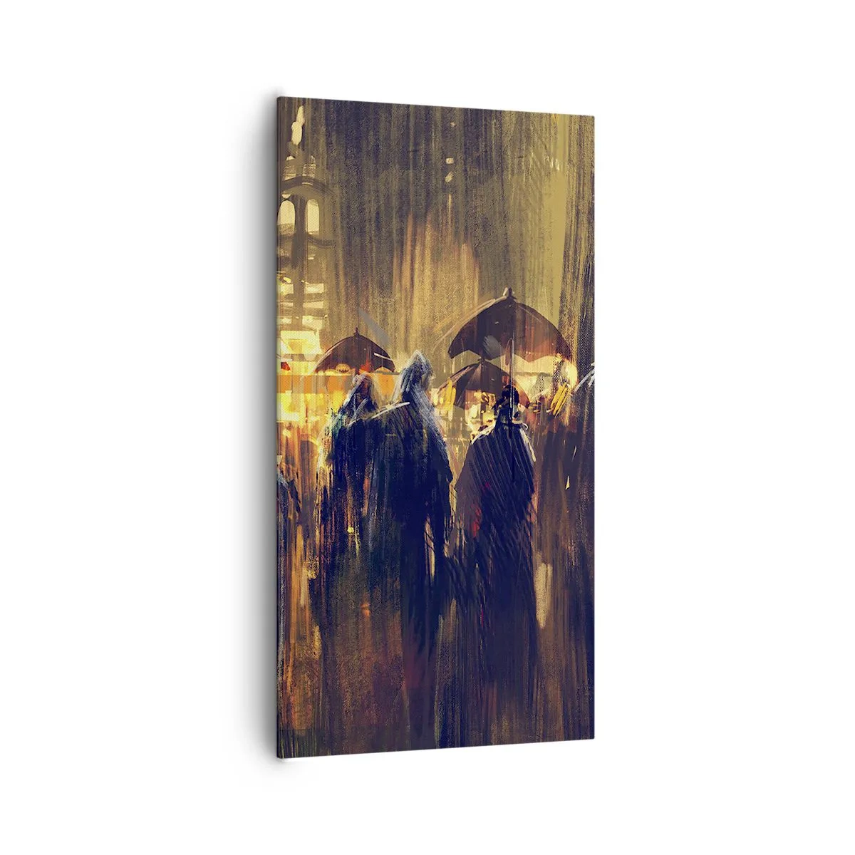 Quadro em tela - Os seguidores da chuva - 65x120 cm