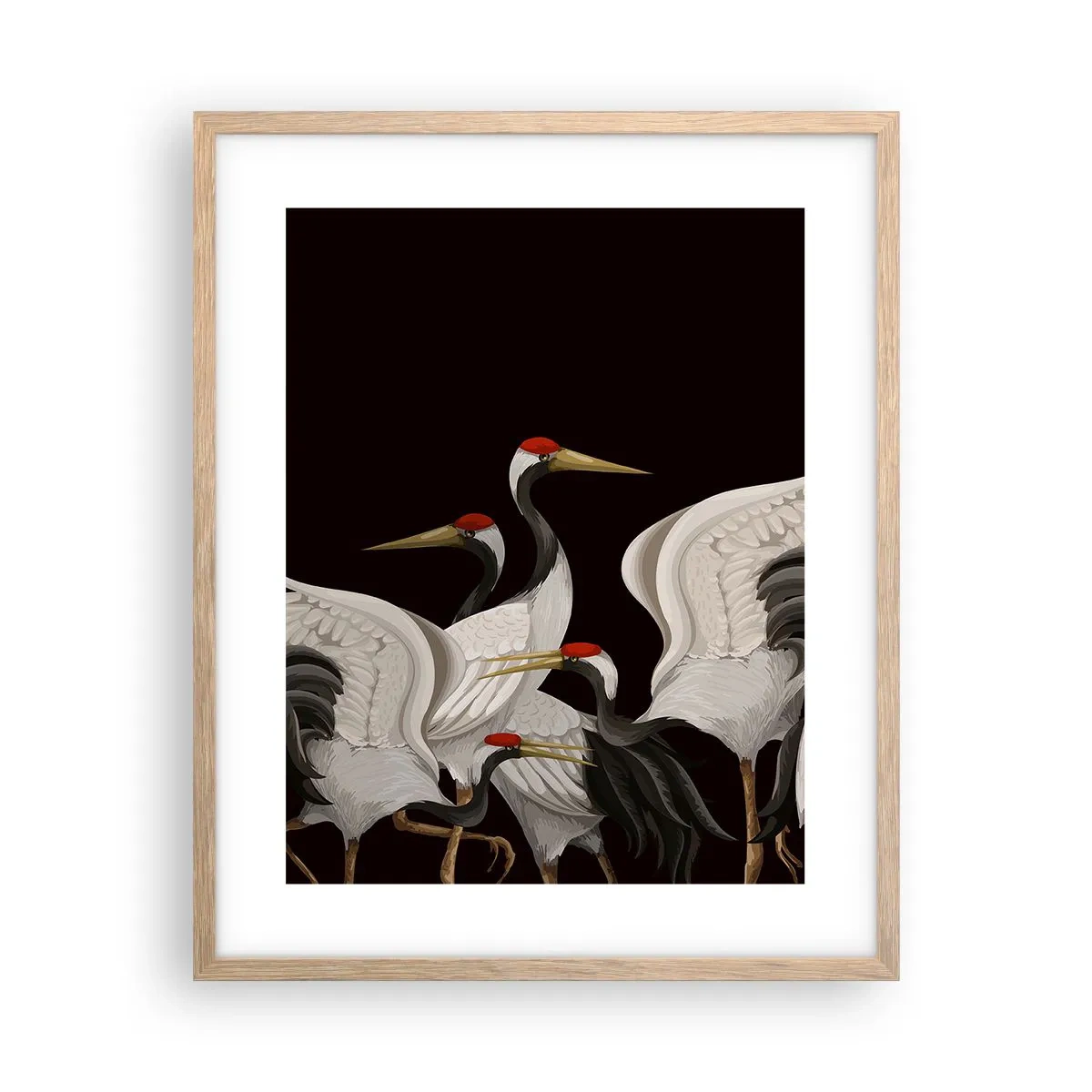 Pôster com moldura de carvalho claro - Assuntos de aves - 40x50 cm