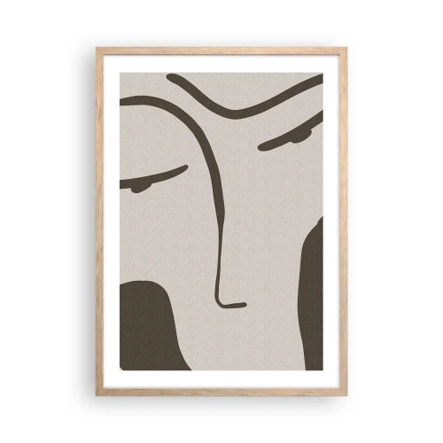 Pôster com moldura de carvalho claro - Como uma pintura de Modigliani - 50x70 cm