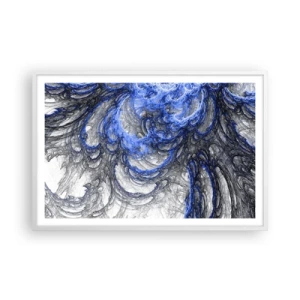 Pôster em moldura branca - O nascimento de uma onda - 91x61 cm