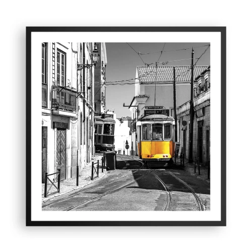 Pôster com moldura preta - O Espírito de Lisboa - 60x60 cm