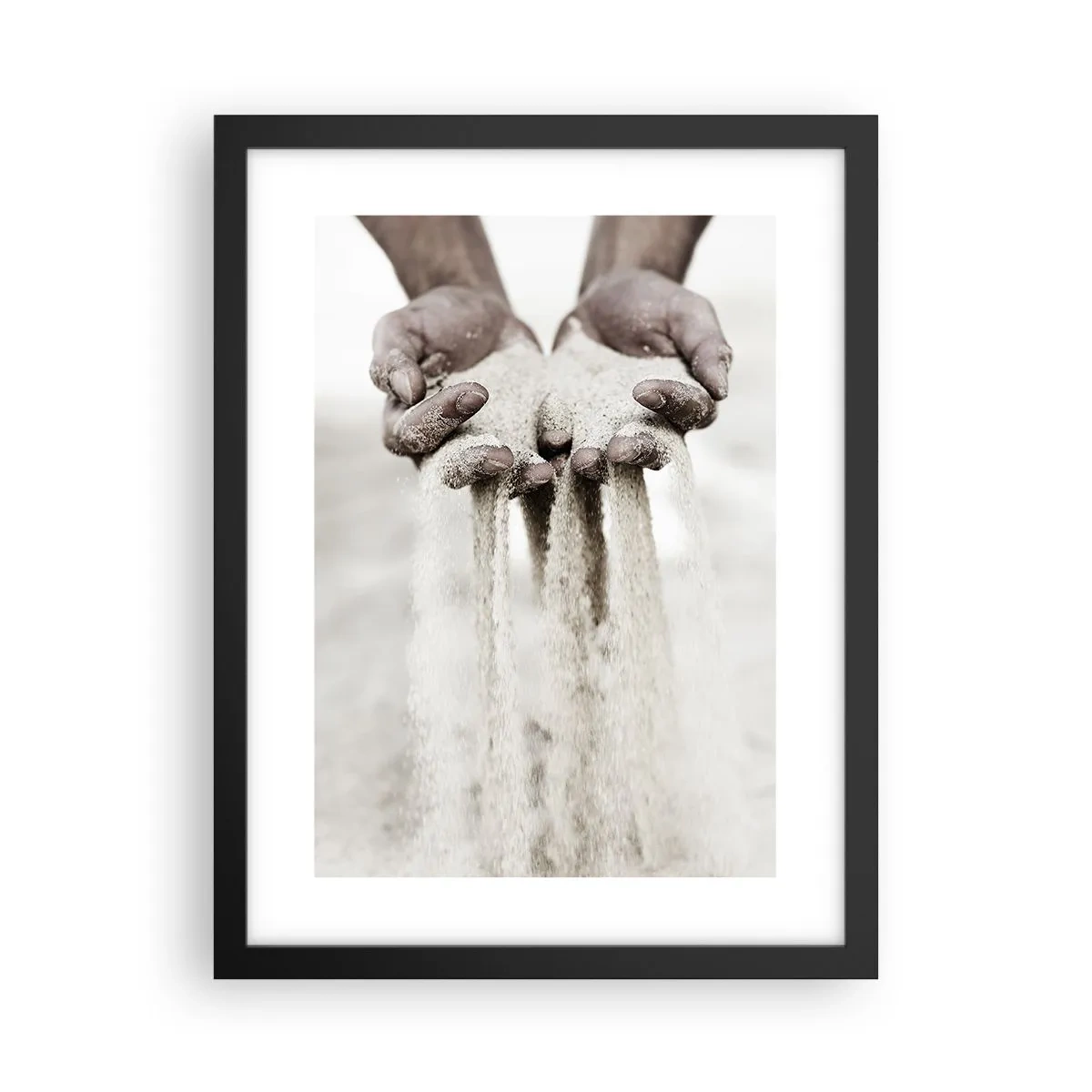 Pôster com moldura preta - Com estas mãos… - 30x40 cm