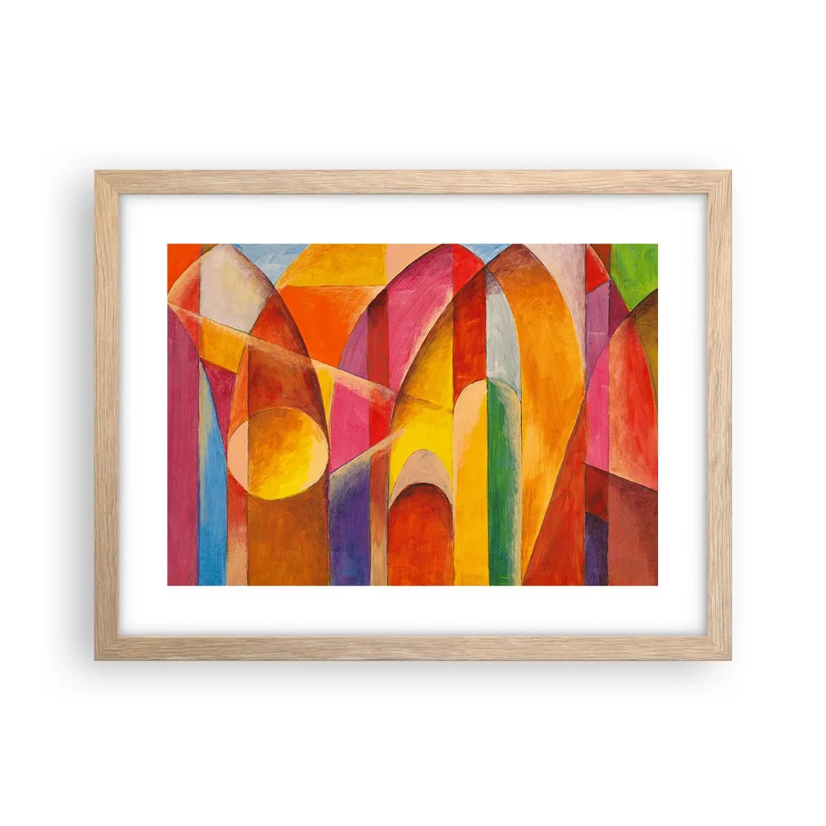 Pôster com moldura de carvalho claro - Catedral do Sol - 40x30 cm
