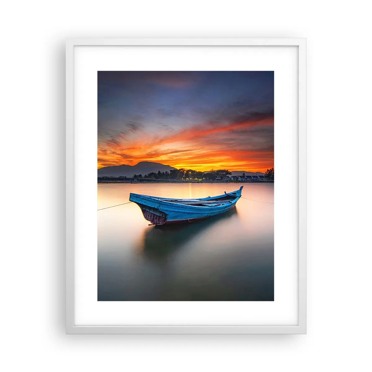 Pôster em moldura branca - Uma boa noite se aproxima - 40x50 cm