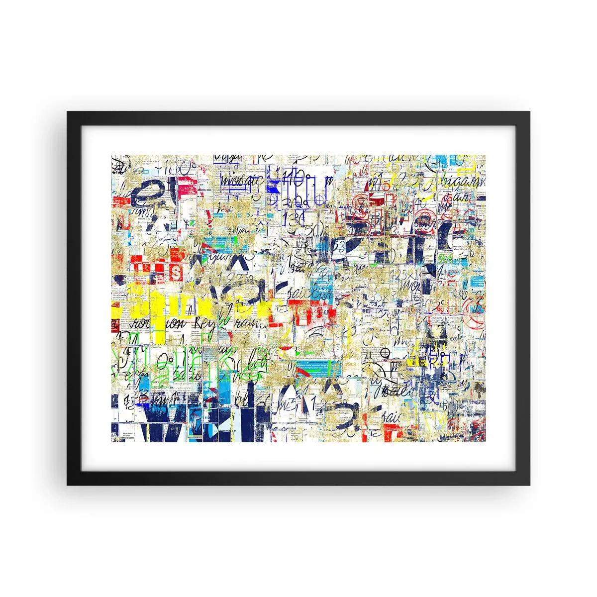 Pôster com moldura preta - Simplesmente agradável aos olhos - 50x40 cm