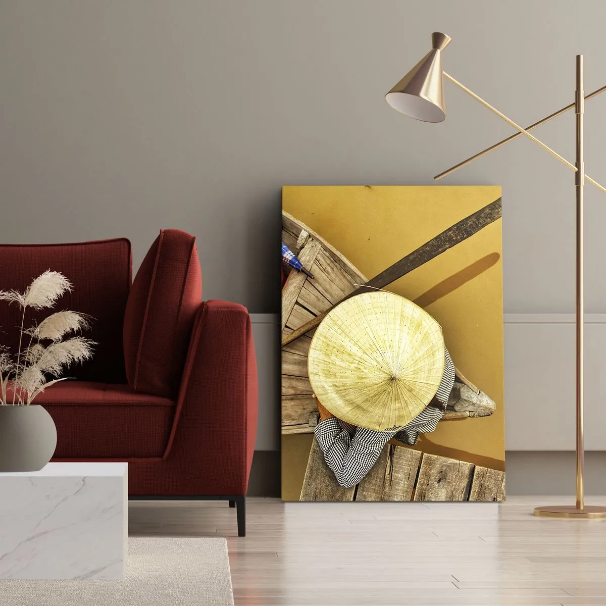 Quadro em tela - A vida no rio amarelo - 50x70 cm