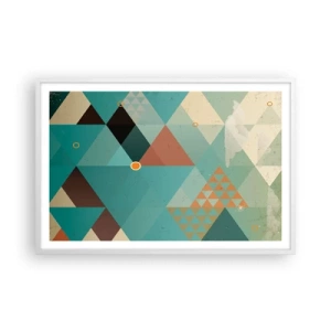 Pôster em moldura branca - A unidade de muitos, os muitos da unidade - 91x61 cm