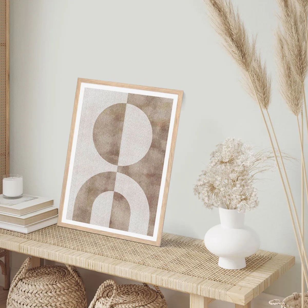 Pôster com moldura de carvalho claro - Semelhanças e diferenças - 40x50 cm