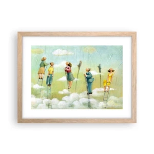 Pôster com moldura de carvalho claro - Por trás do seu sonho - 40x30 cm