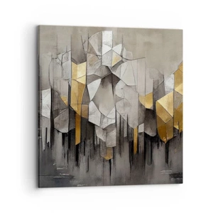 Quadro em tela - Composição de gelo e luz - 70x70 cm