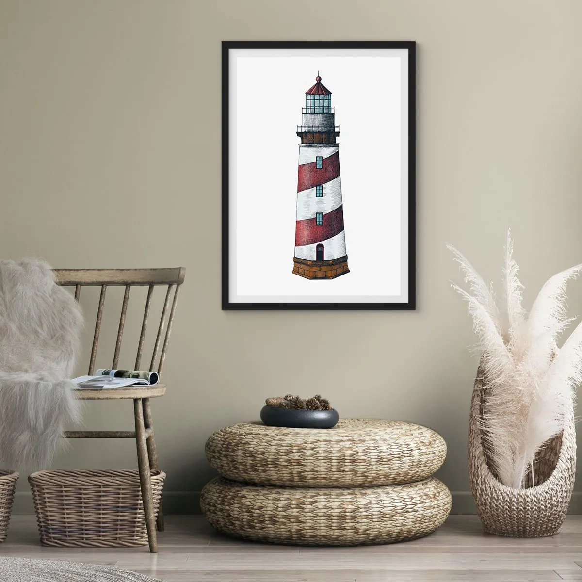 Pôster com moldura preta - Sempre em guarda - 61x91 cm