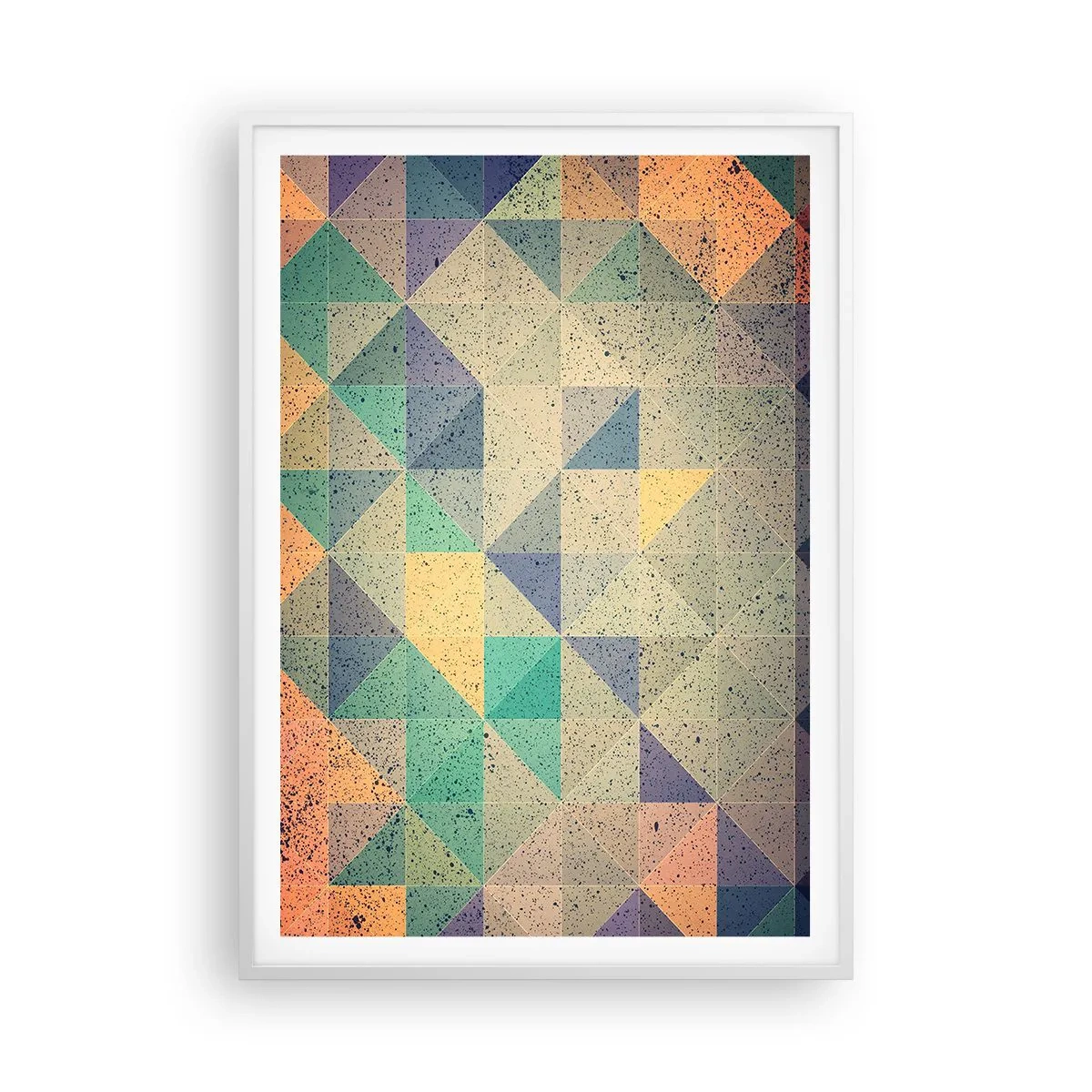 Pôster em moldura branca - República dos triângulos - 70x100 cm