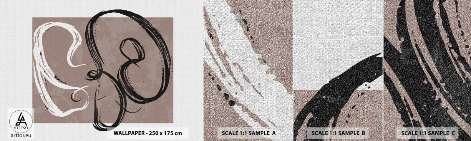 Amostra de papel de parede Premium Canvas - Composição – a busca pela plenitude - Minimalismo, Pedaço, Abstração - 100x30 cm