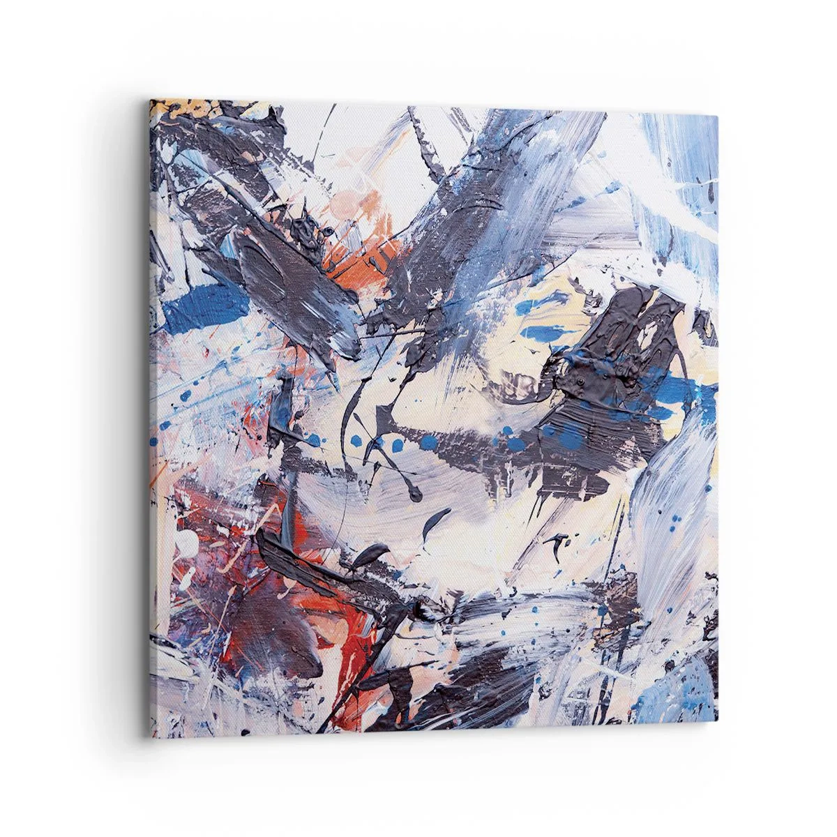 Quadro em tela - Dança louca da abstração - 70x70 cm