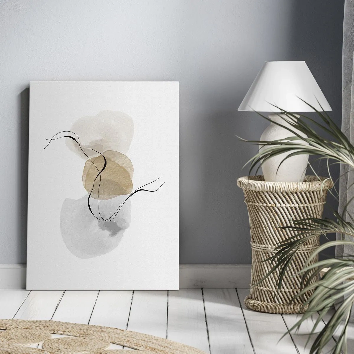 Quadro em tela - Contas ao vento - 55x100 cm