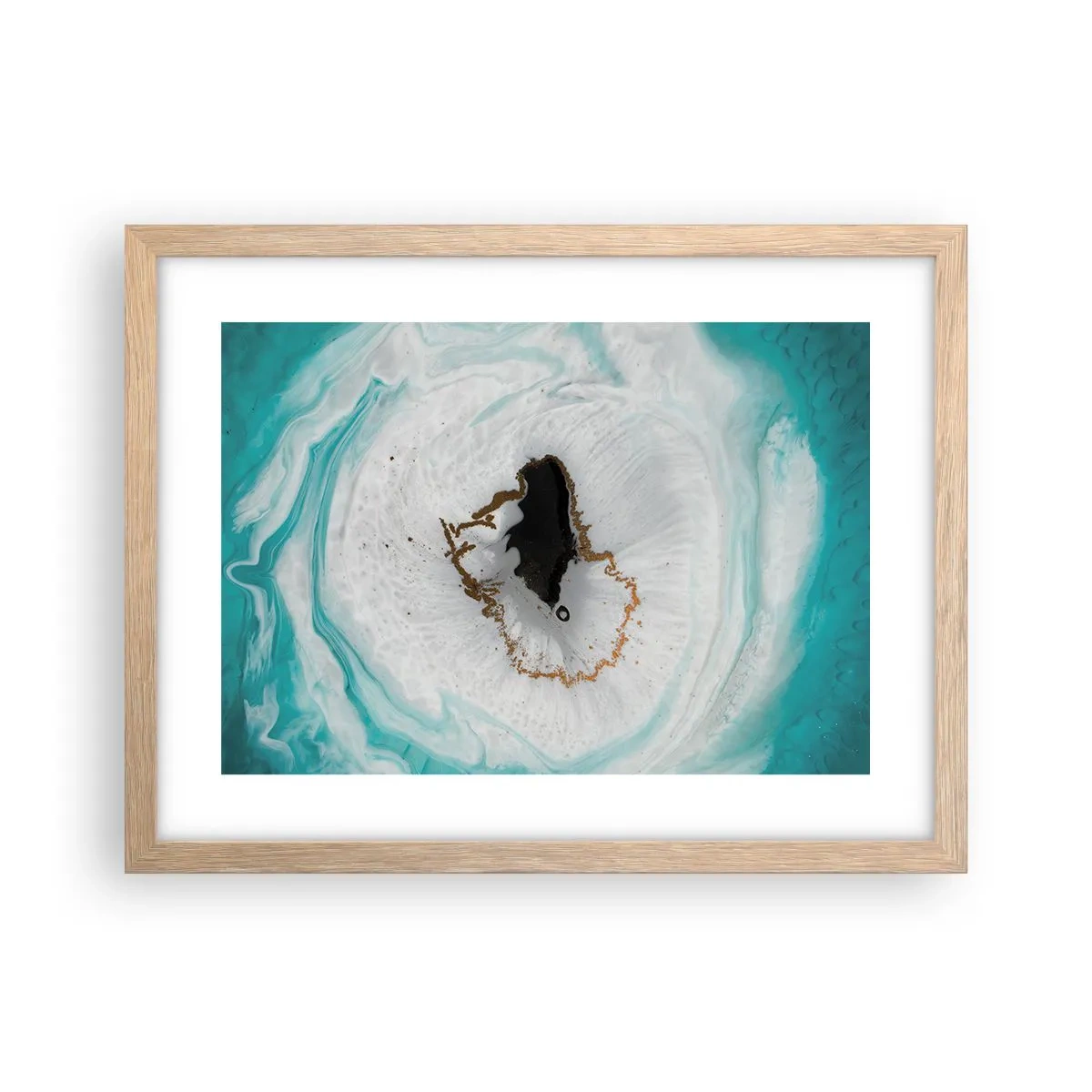 Pôster com moldura de carvalho claro - Penetrar no interior - 40x30 cm