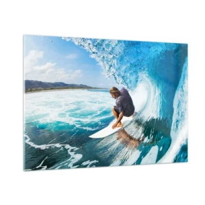 Quadro em vidro - Dançando com as ondas - 100x70 cm