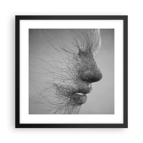 Pôster com moldura preta - Espírito do vento - 40x40 cm