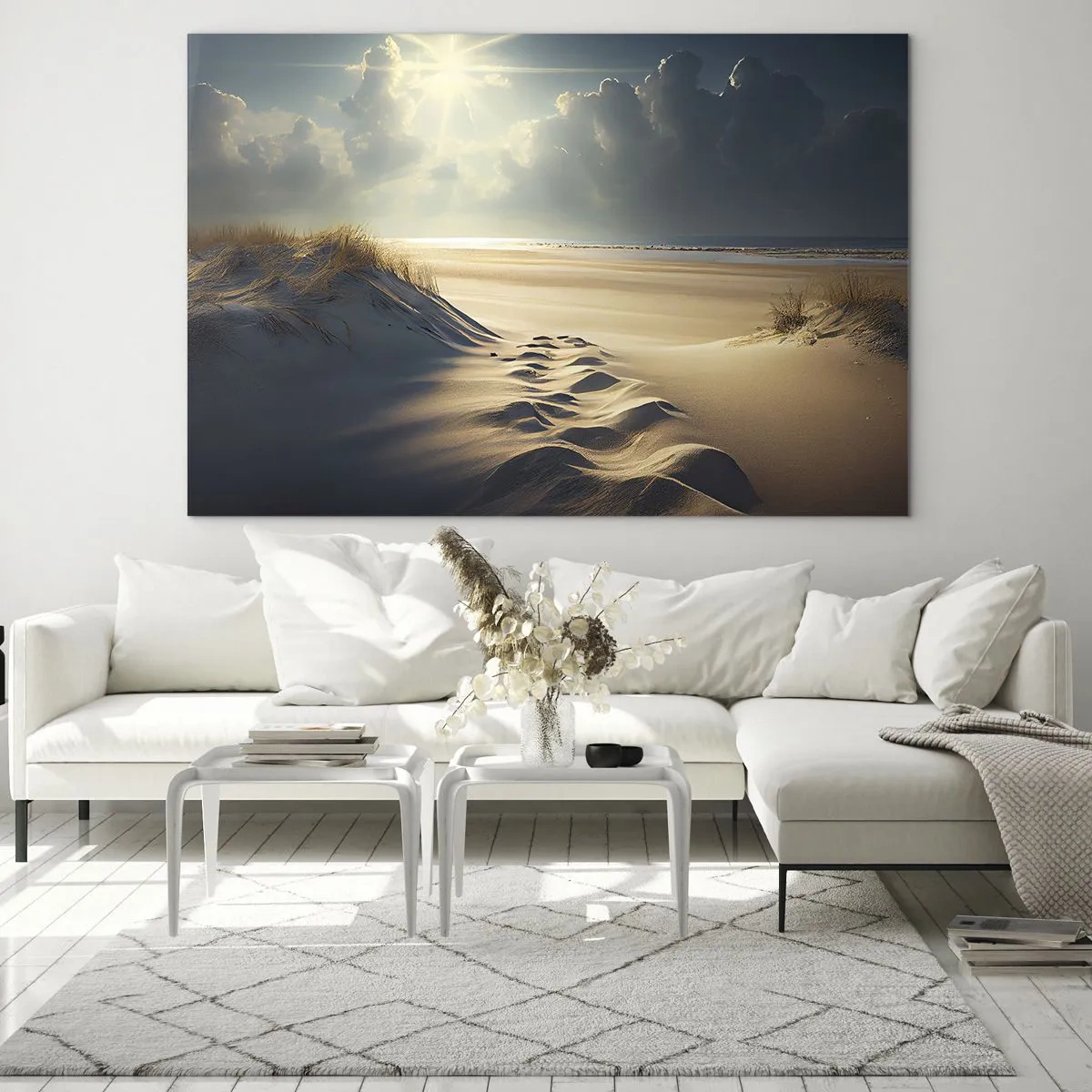 Quadro em vidro - Uma paisagem relaxante - 100x70 cm