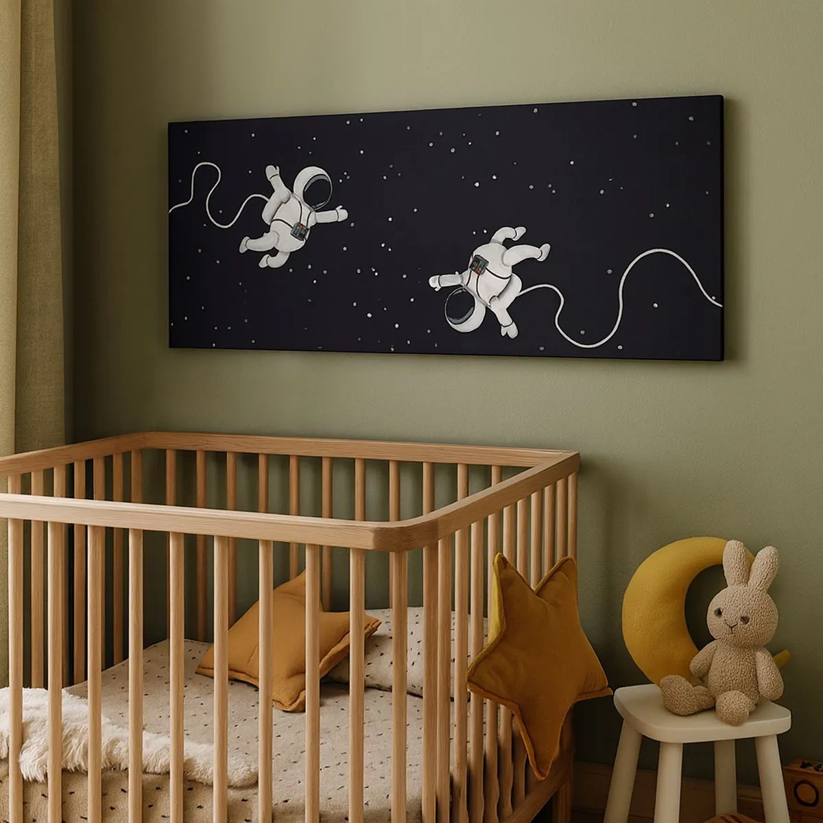 Quadro em tela - Emaranhado Cósmico - 100x40 cm