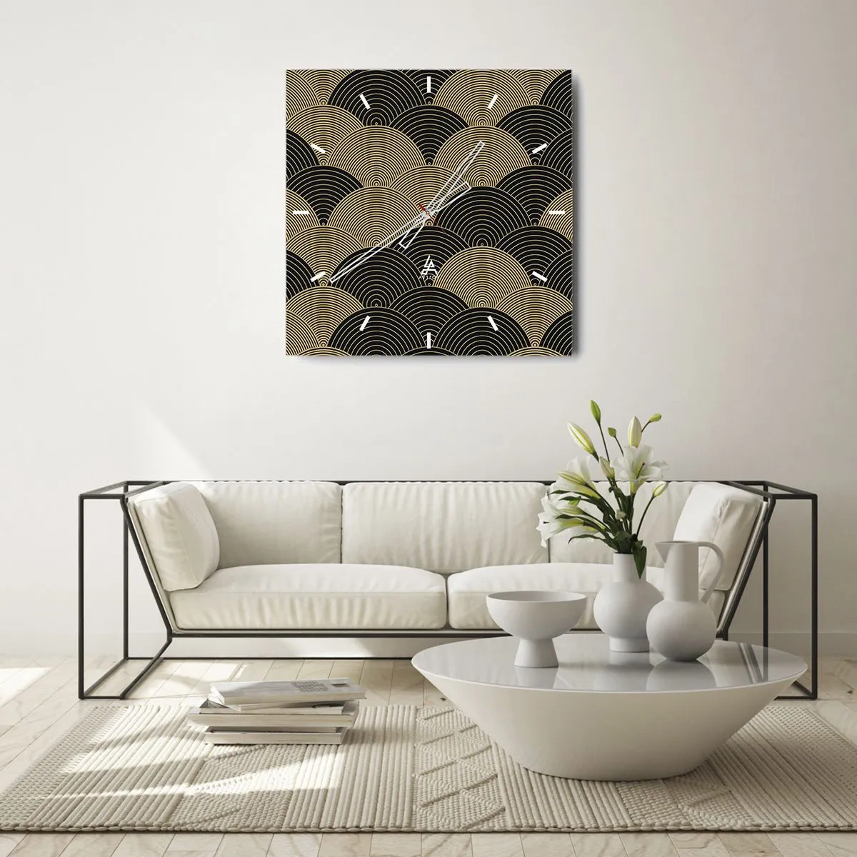 Relógio de parede - Relógio em vidro - Unidade na multiplicidade - 40x40 cm