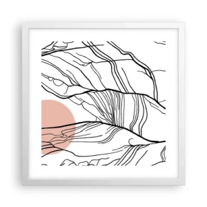 Pôster em moldura branca - Numa rede de galhos - 40x40 cm