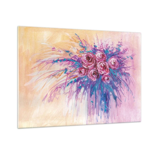 Quadro em vidro - Fonte de rosas - 100x70 cm