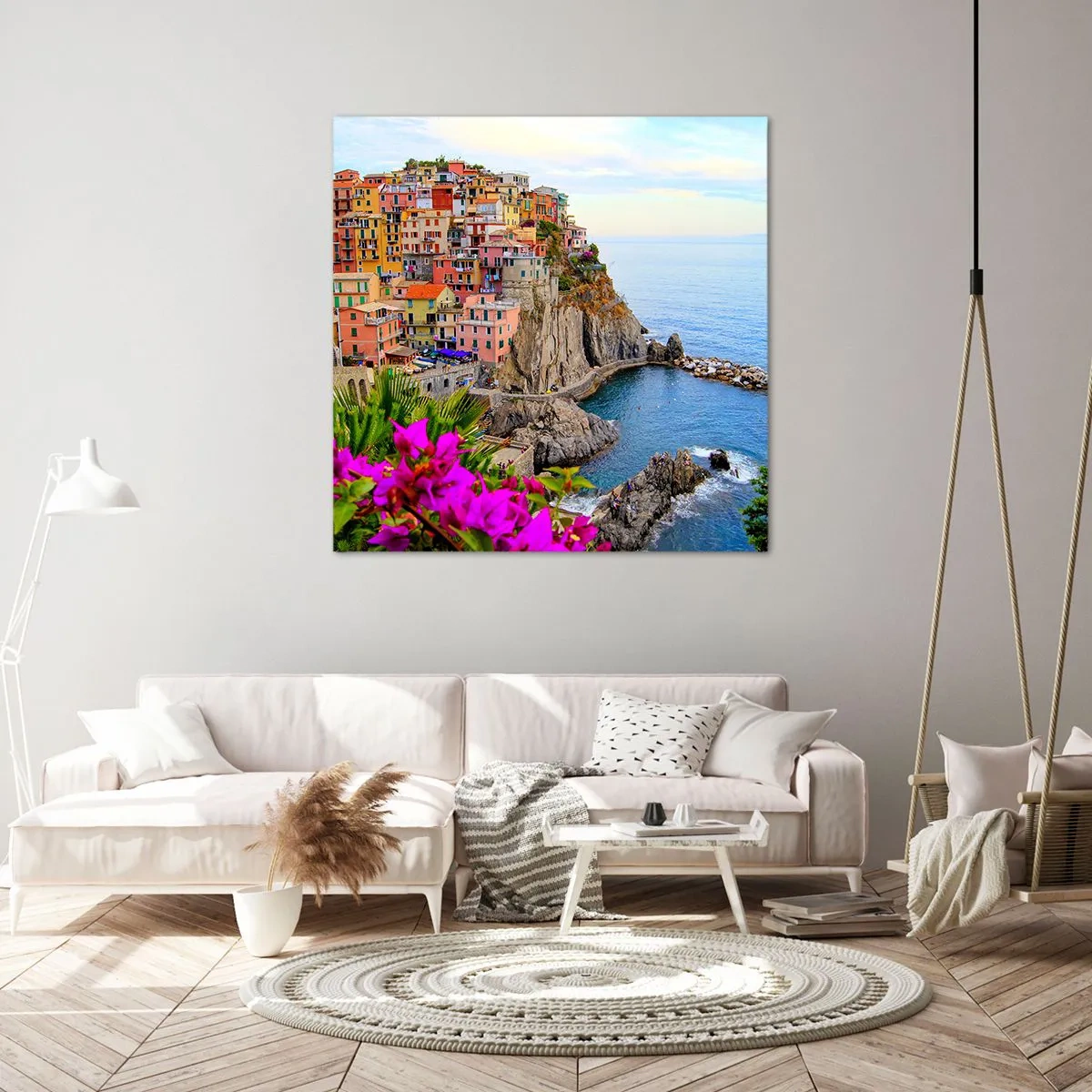Quadro em tela - A cidade que sorri - 30x30 cm