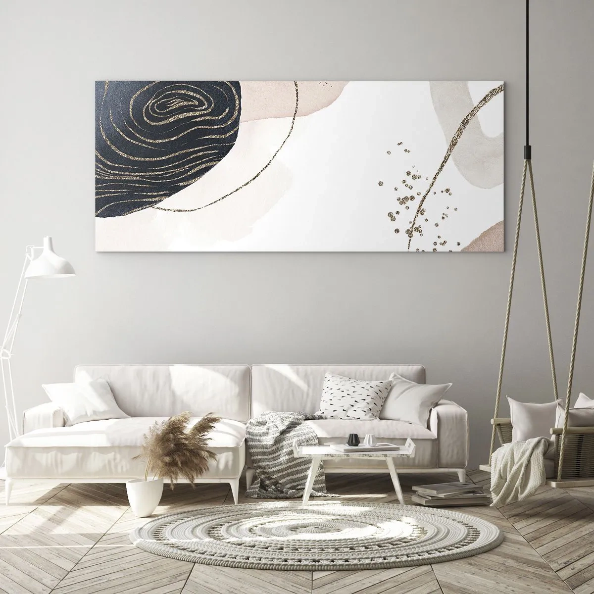 Quadro em vidro - Tudo flui - 120x50 cm