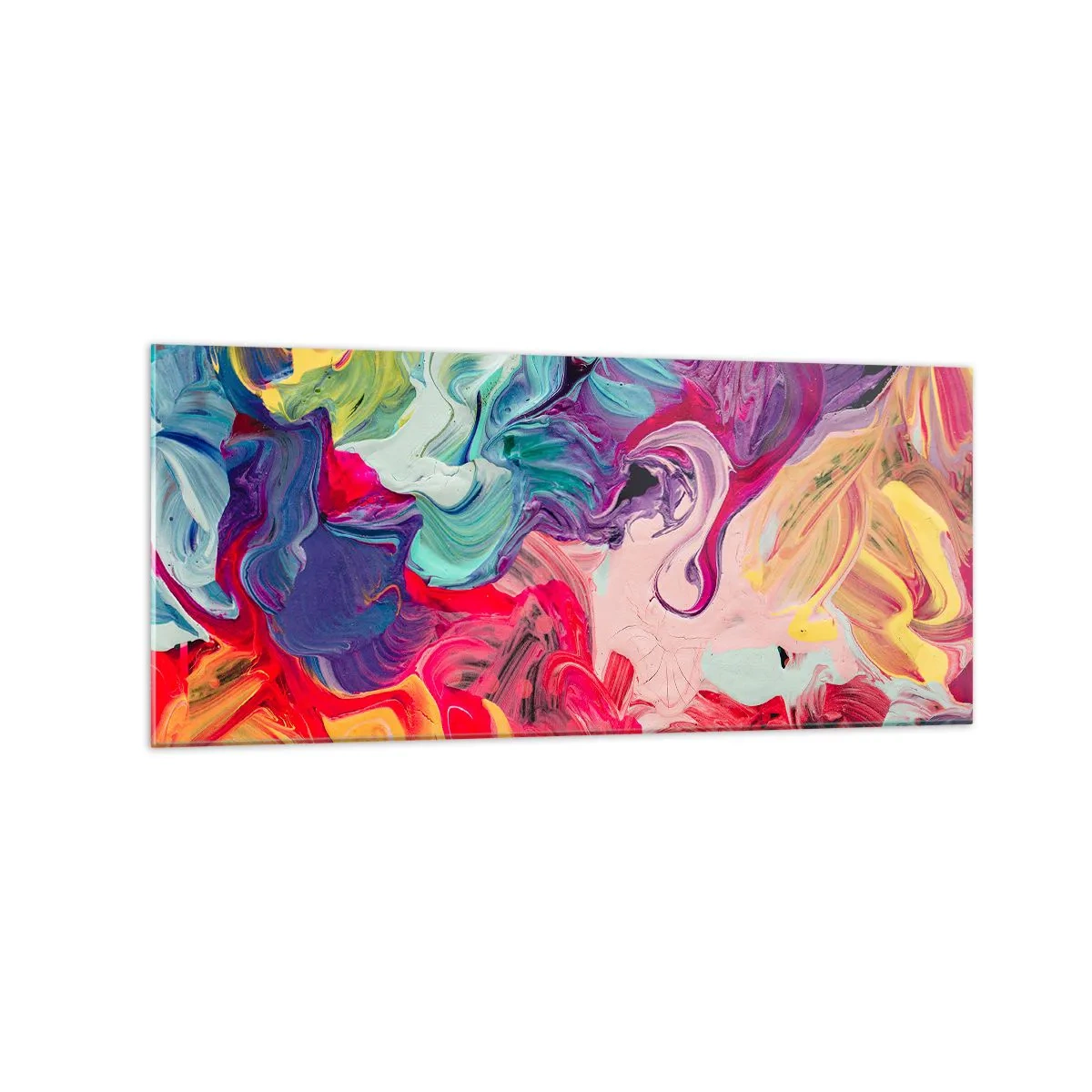 Quadro em vidro - O nascimento das cores - 120x50 cm