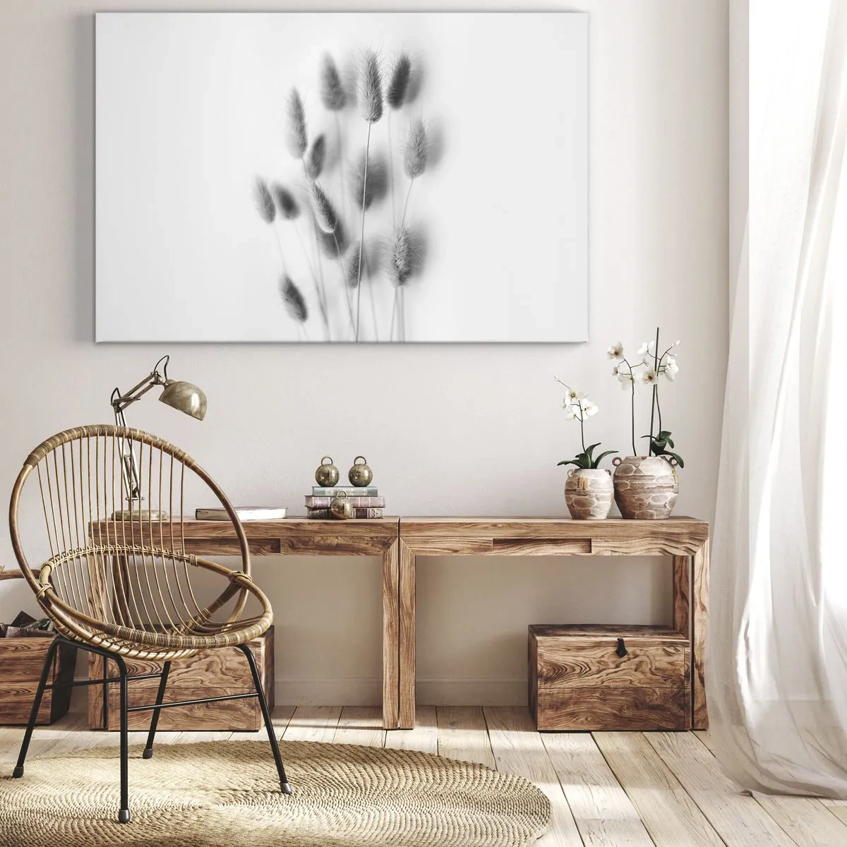 Quadro em tela - Grama fofa - 70x50 cm