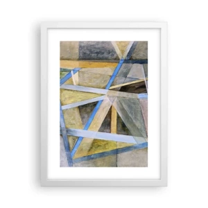 Pôster em moldura branca - Em linha reta ou na diagonal? - 30x40 cm