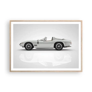 Pôster com moldura de carvalho claro - A promessa de diversão - 100x70 cm