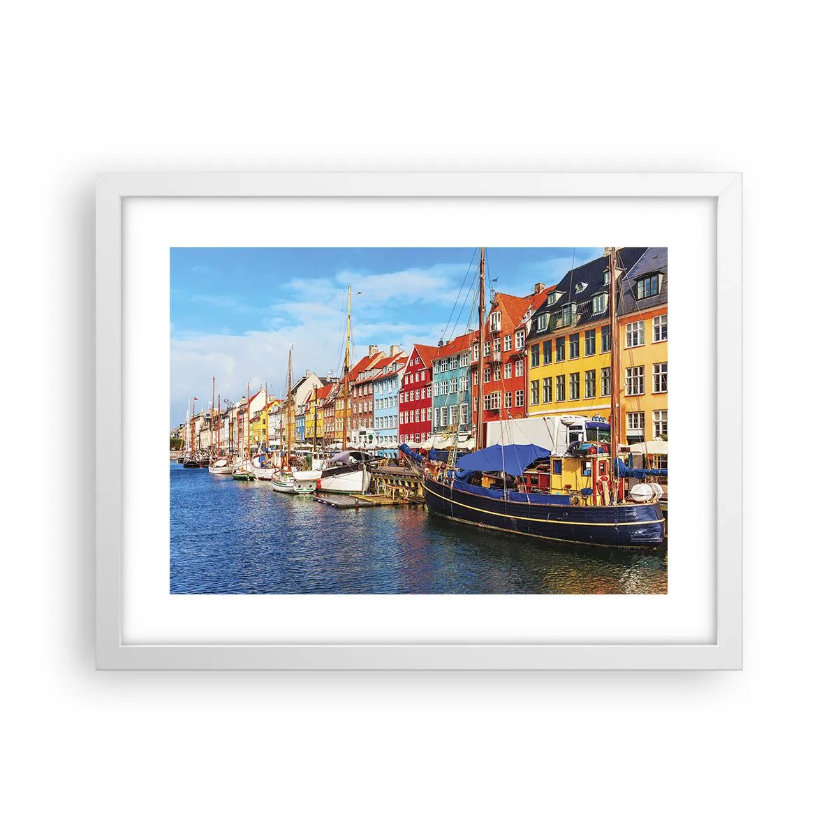 Pôster em moldura branca - Orla alegre  - 40x30 cm