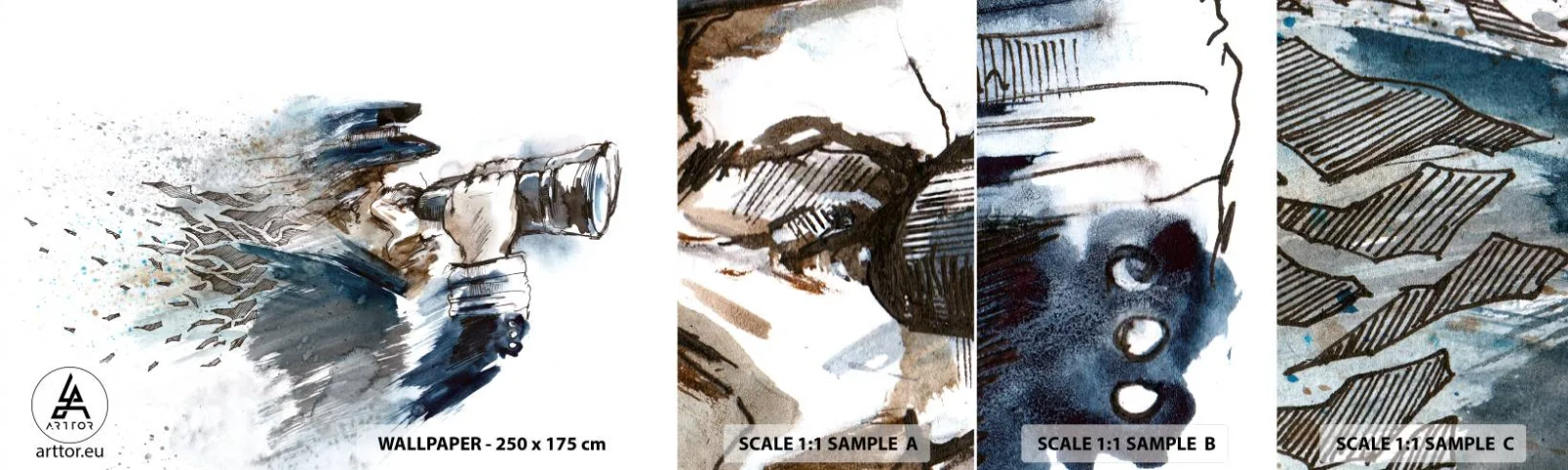 Amostra de Papel de Parede Standard Eco - Dez na escala Beaufort! - Abstração, Marinheiro, Capitão - 100x30 cm