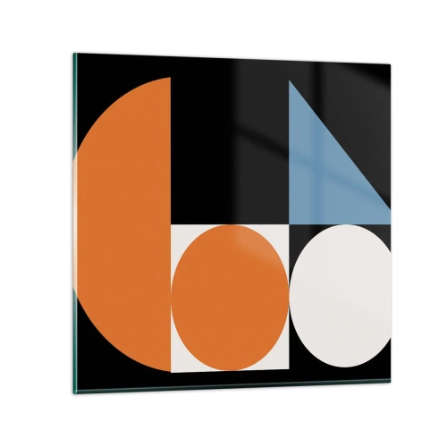 Quadro em vidro - Disposição das figuras - 30x30 cm