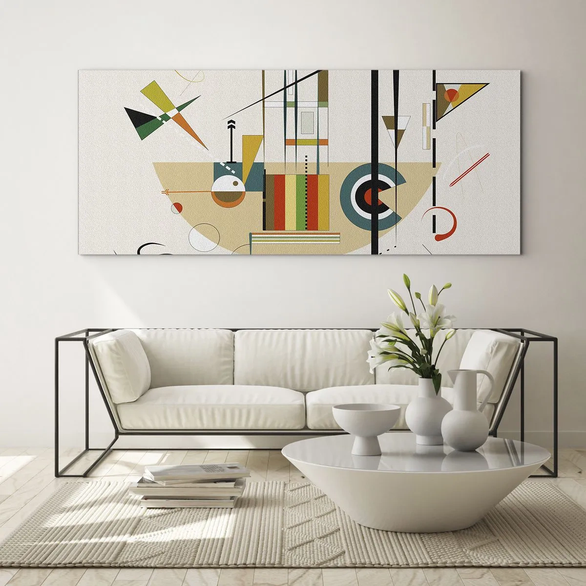 Quadro em vidro - E o mundo ri - 100x40 cm