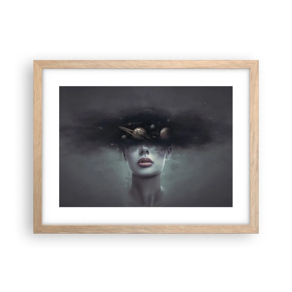 Pôster com moldura de carvalho claro - E os planetas estão a enlouquecer... - 40x30 cm