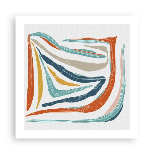 Pôster - Abstração com um sorriso amigável - 50x50 cm