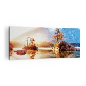 Quadro em tela - A natureza sob uma nova luz - 100x40 cm
