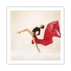 Pôster - Vermelho e preto - 60x60 cm