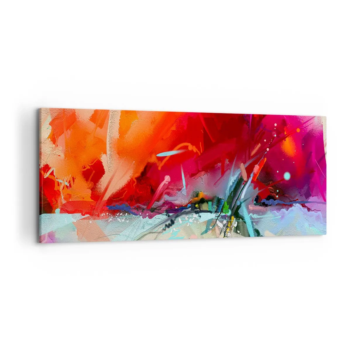 Quadro em tela - Explosão de luzes e cores - 120x50 cm