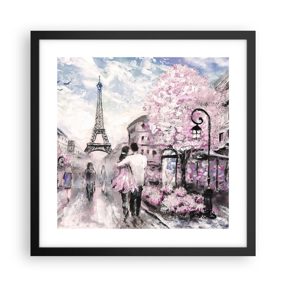 Pôster com moldura preta - Como for se apaixonar, somente em... - 40x40 cm