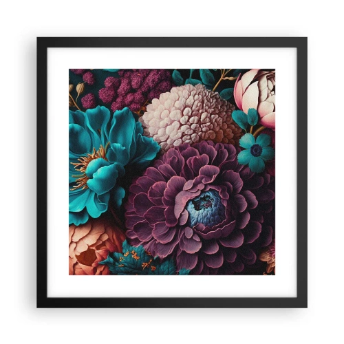 Pôster com moldura preta - Natureza em abundância - 40x40 cm